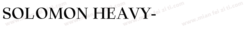 SOLOMON HEAVY字体转换